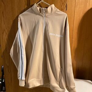 Palm Angels track jacket, size XL color cream/white with authentication tags
